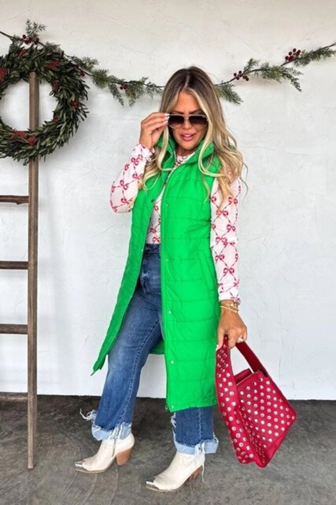 Blakeley long full zip puffer