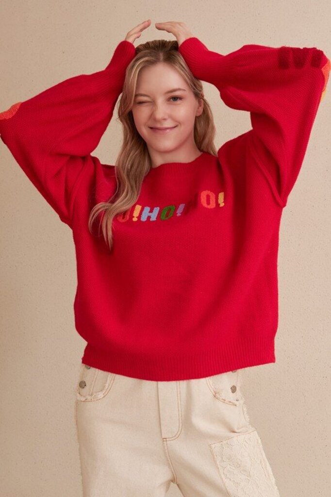 Mello Oversized Christmas sweater w/ lettering