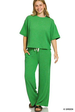 Zenana Raised rib pants