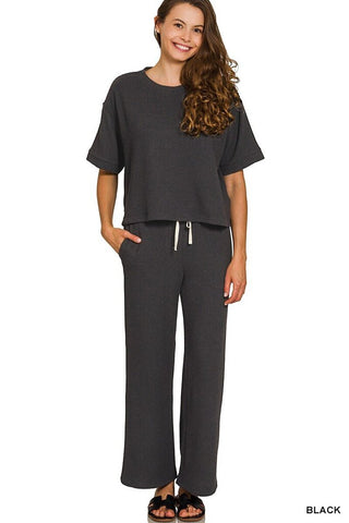 Zenana Raised rib pants