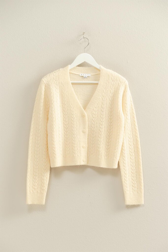 HYFVE Buttoned cable knit sweater