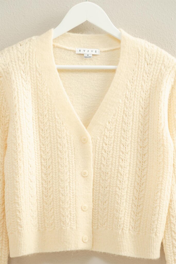 HYFVE Buttoned cable knit sweater