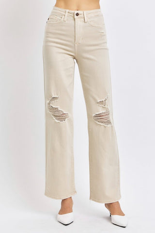 Judy Blue 90"s straight jeans w/ distressing