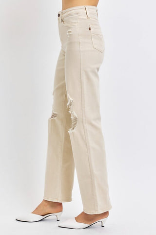 Judy Blue 90"s straight jeans w/ distressing