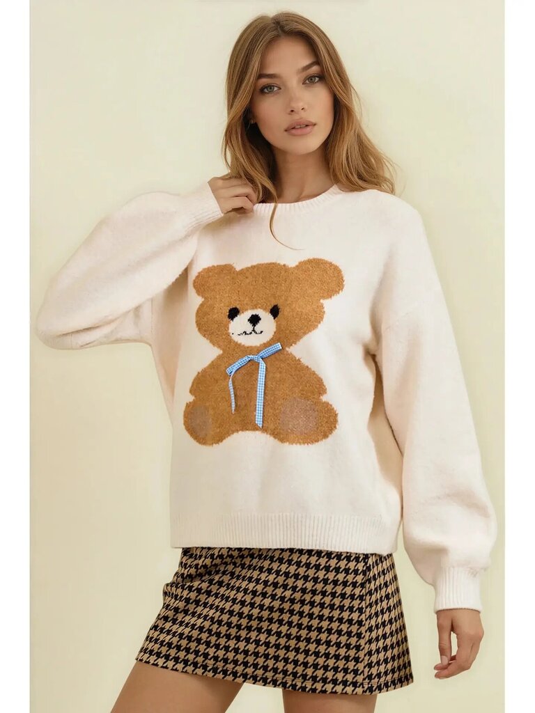 Bear Knitted Pullover Sweater