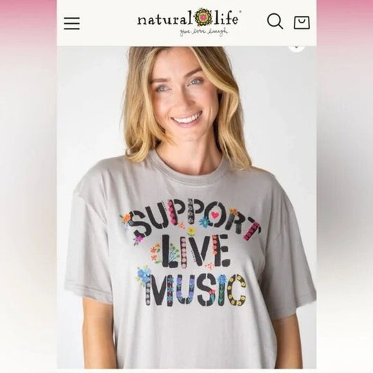 Support live music tee