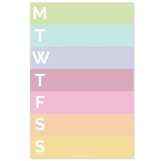 Rainbow weekly planner