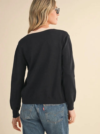 Scalloped sweater cardigan