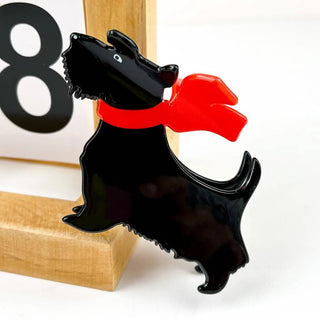 Red scarf dog clip