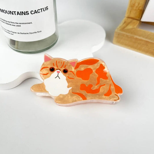 Cat hair claw (gold/orange)