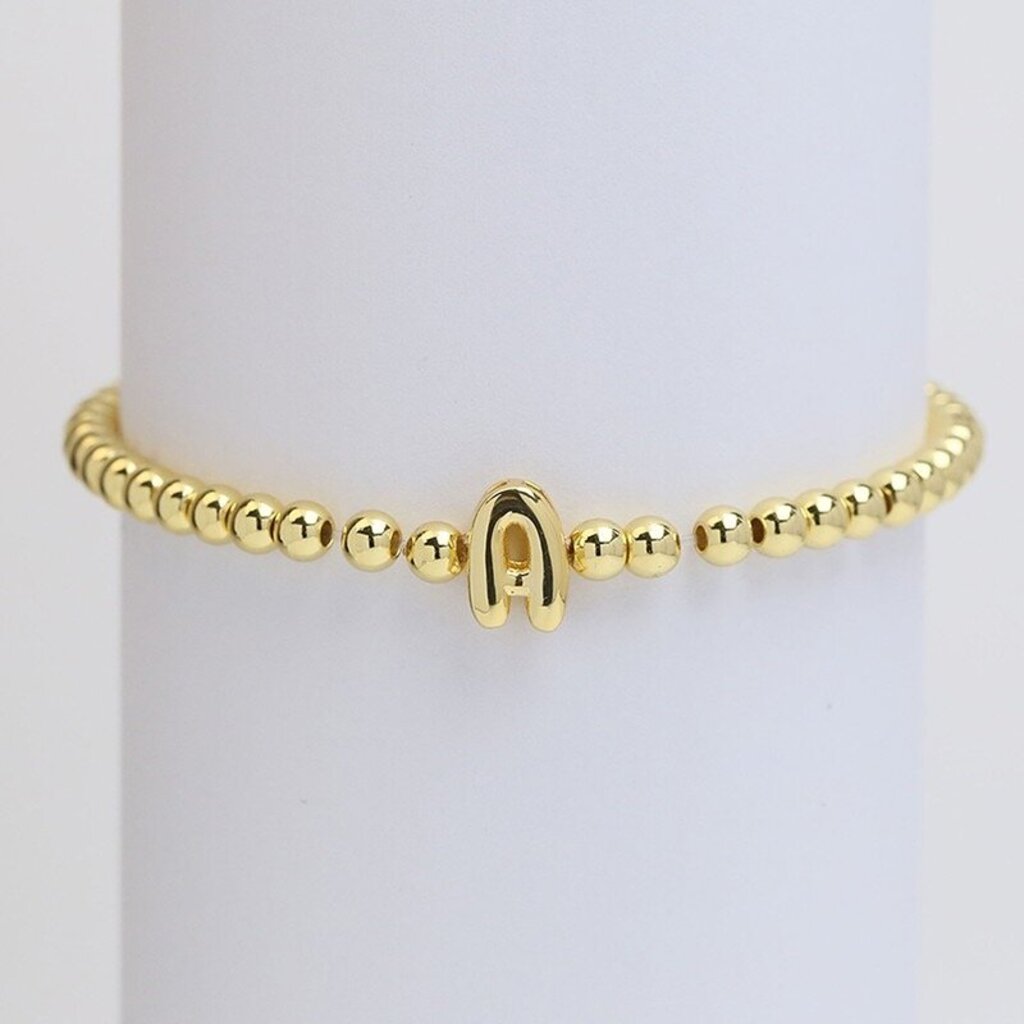 Initial Monogram Bubble Stretch Bracelets
