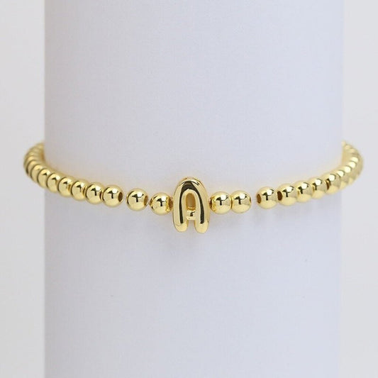 Initial Monogram Bubble Stretch Bracelets