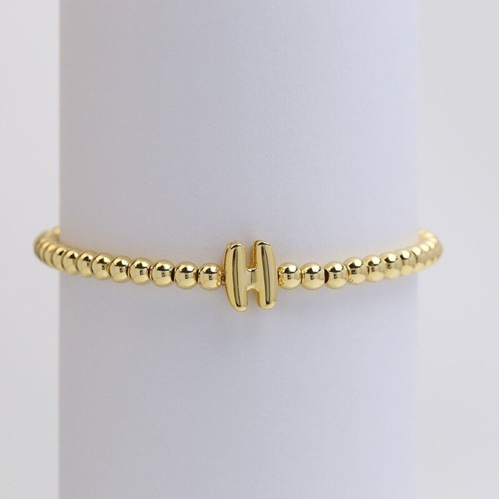 Initial Monogram Bubble Stretch Bracelets