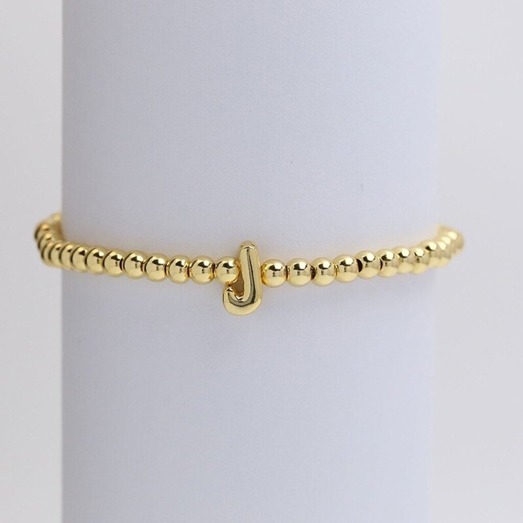 Initial Monogram Bubble Stretch Bracelets