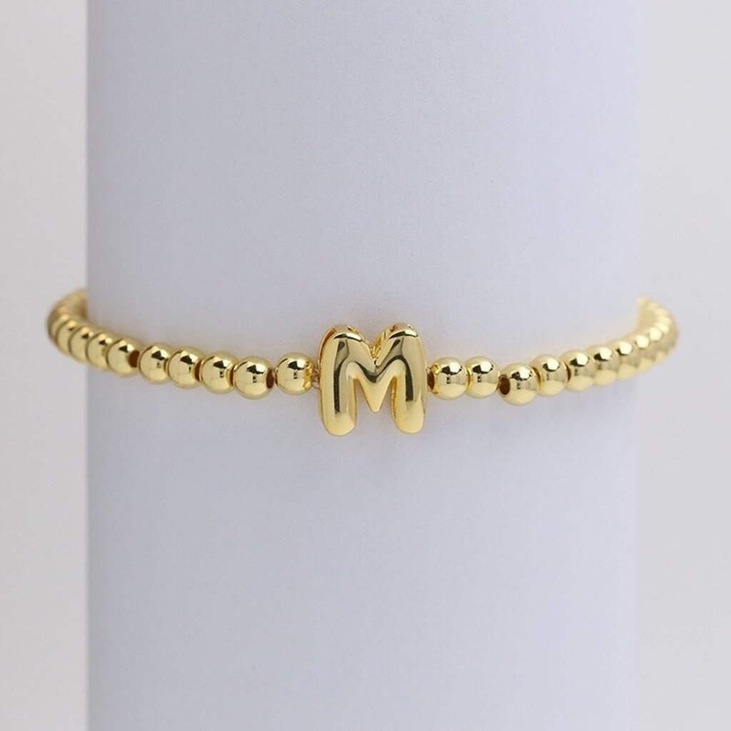 Initial Monogram Bubble Stretch Bracelets