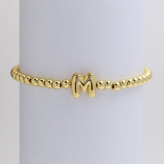 Initial Monogram Bubble Stretch Bracelets