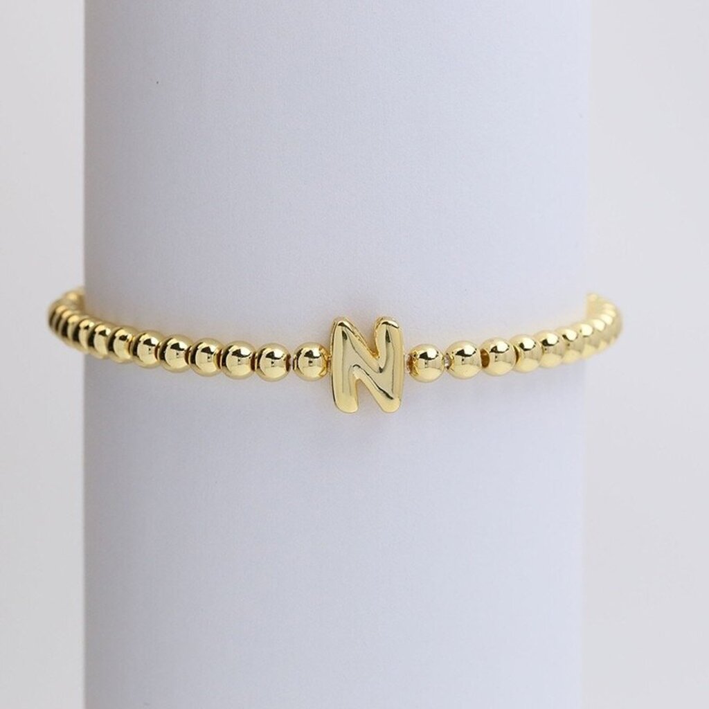 Initial Monogram Bubble Stretch Bracelets