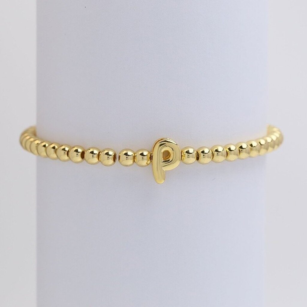Initial Monogram Bubble Stretch Bracelets
