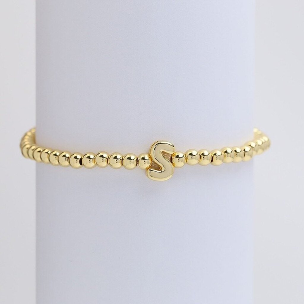 Initial Monogram Bubble Stretch Bracelets