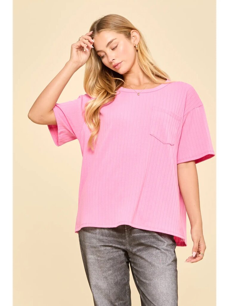 Boyfriend ribbed knit top