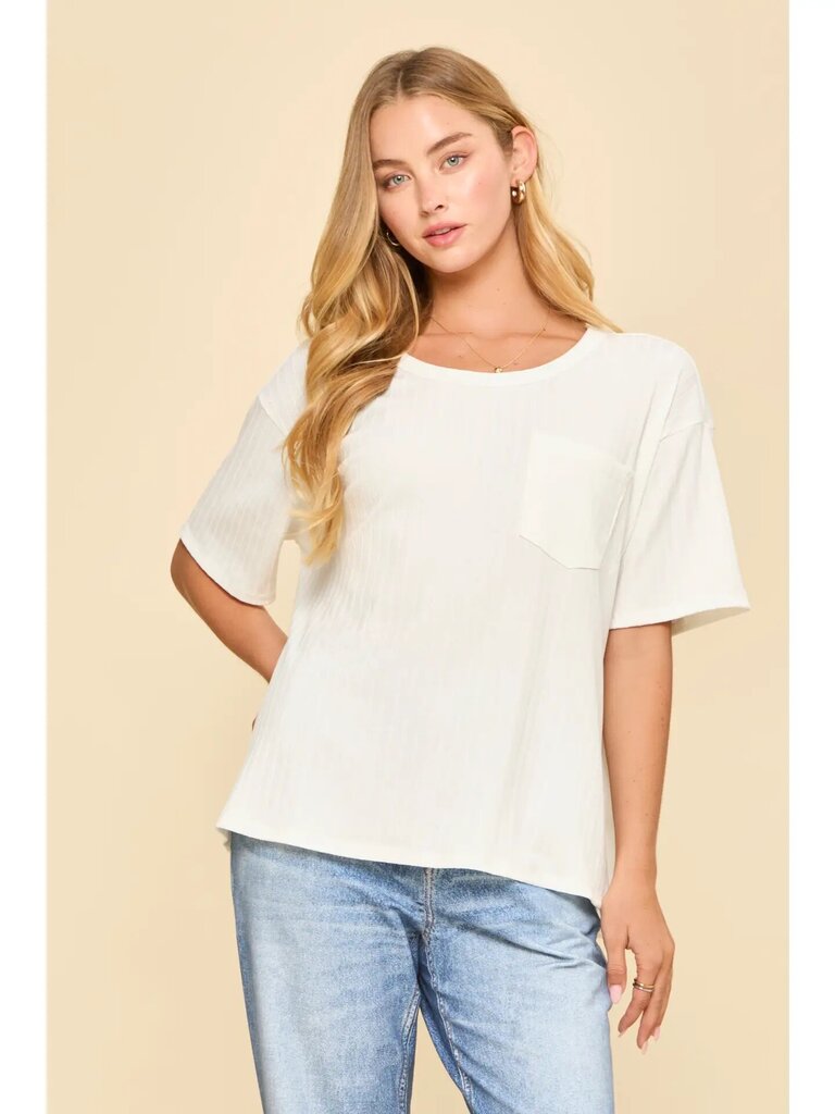 Boyfriend ribbed knit top