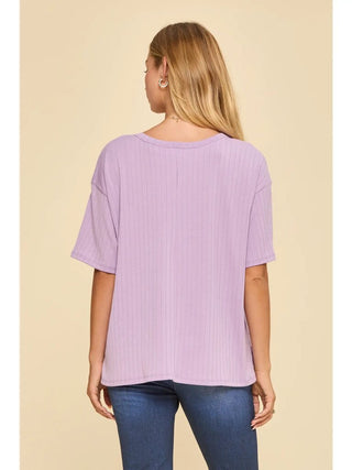 Boyfriend ribbed knit top