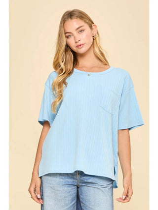 Boyfriend ribbed knit top