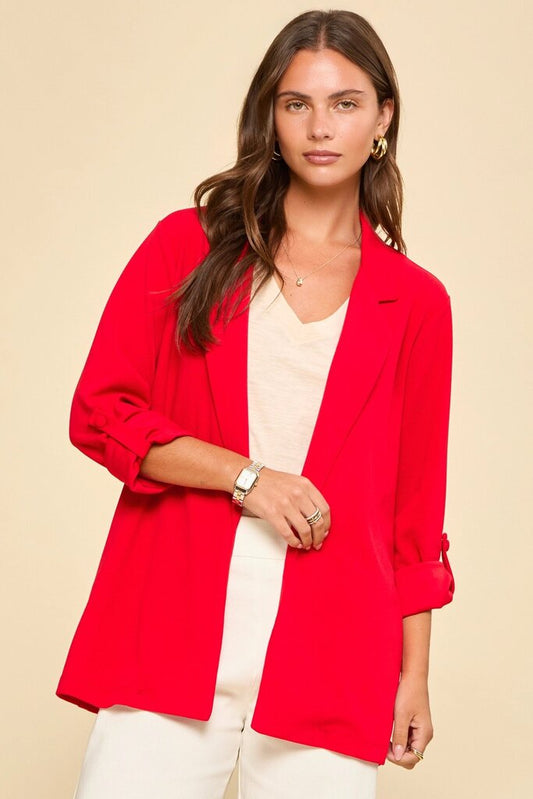 Open front boyfriend blazer