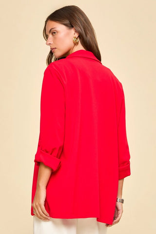 Open front boyfriend blazer