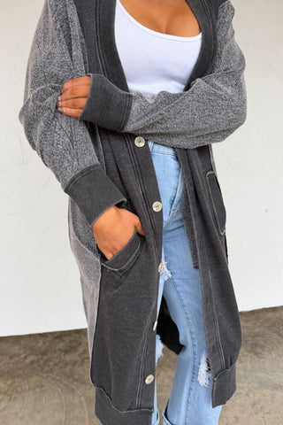 Blakeley Spring Desi sweatshirt cardigan in black
