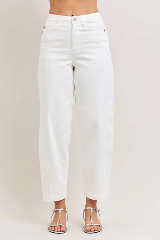 High waist rigid magic panel barrel