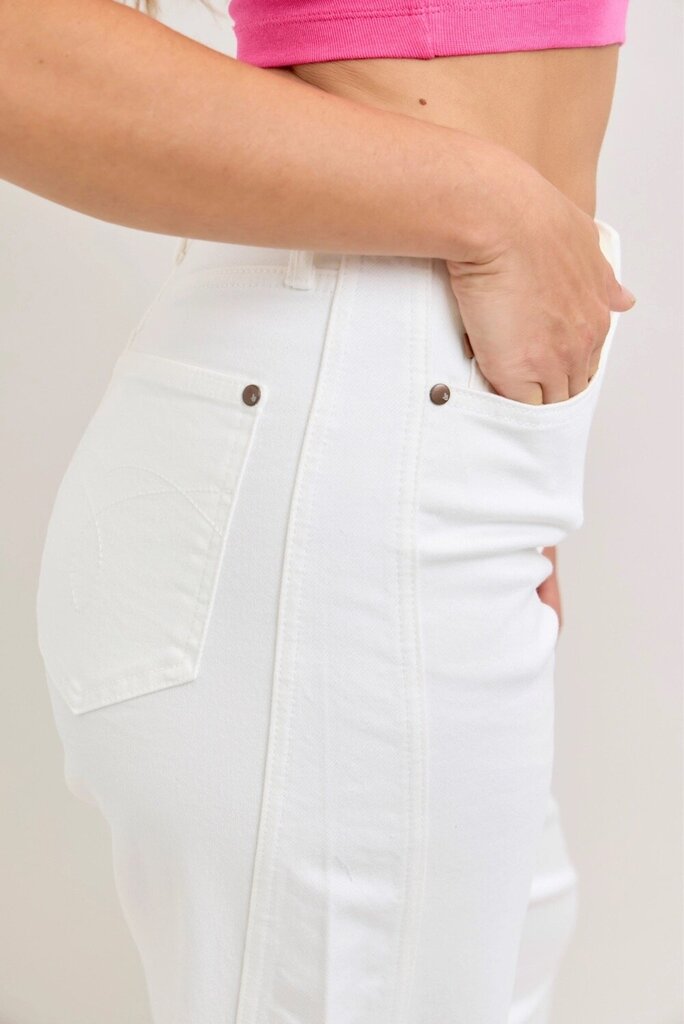 High waist rigid magic panel barrel