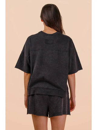Mineral wash short/top set