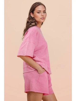 Mineral wash short/top set