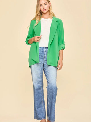 Open front boyfriend blazer