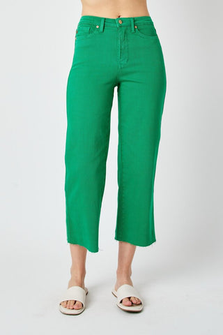 Tummy Control Crop wide Leg Jeans