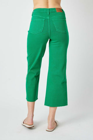 Tummy Control Crop wide Leg Jeans