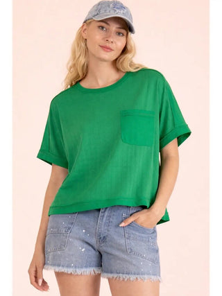 Dolman Sleeve Textured Knit Casual Top