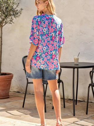 Effortless Mandarin Collar Lizzy Blouse