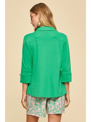 Lightweight Sun-Cool 3/4 Sleeve Blouse