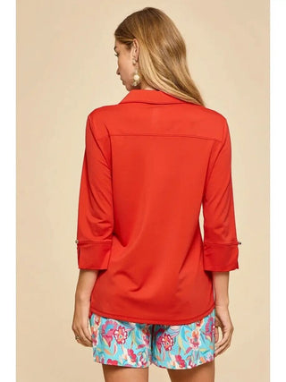 Lightweight Sun-Cool 3/4 Sleeve Blouse