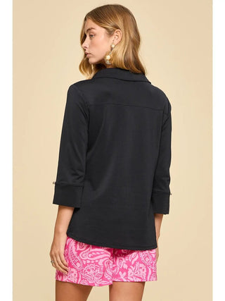 Lightweight Sun-Cool 3/4 Sleeve Blouse