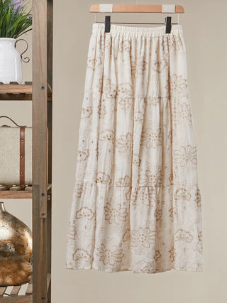 Heirloom Garden Embroidered Maxi Skirt