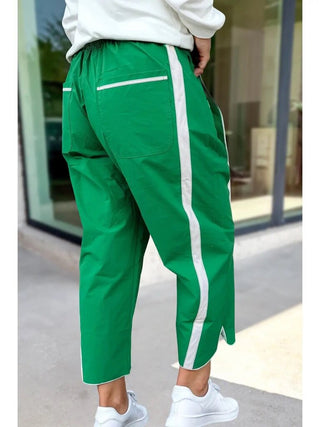 Striped Smocked Waist Drawstring Pant