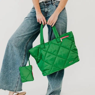 Pressley puffer quilted tote