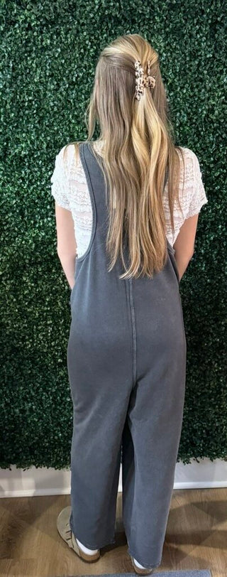 Mineral wash jumpsuit