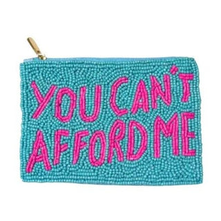 "You Can't Afford Me" Beaded Coin Purse