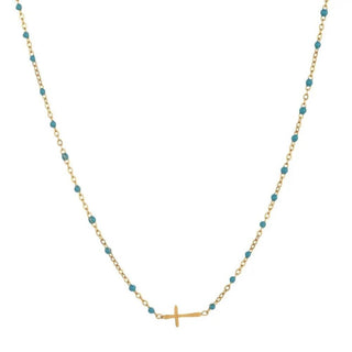 18K Stainless Steel Tarnish Free Cross Necklace