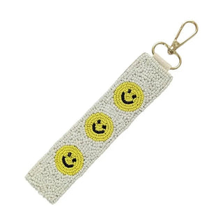 "Smiley" Beaded Keychain