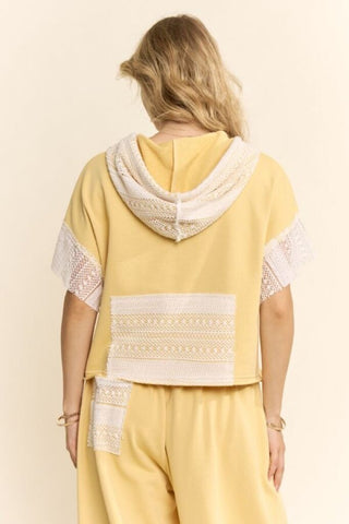 French Terry Hoodie w/ Lace